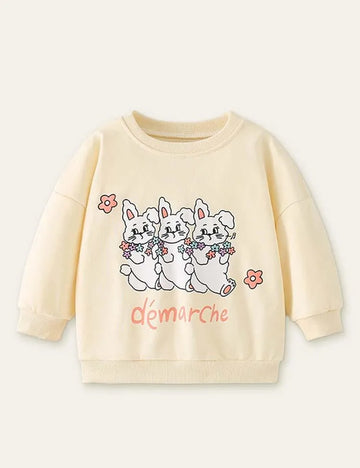 Three Kitten Printed Sweatshirt - Mini Taylor